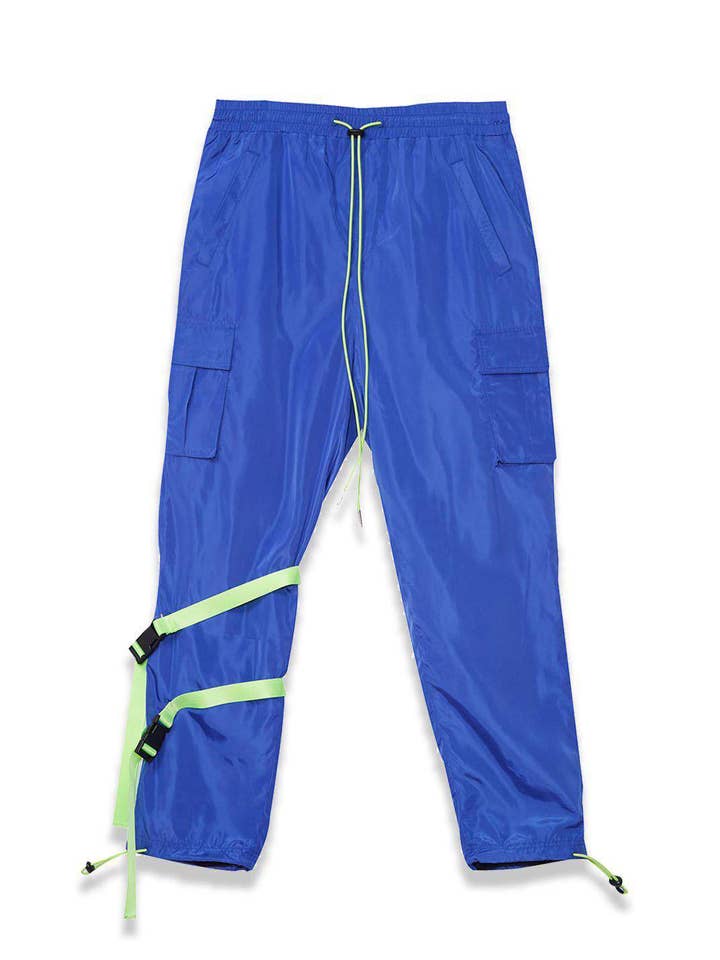 Robin K – Engroshandel Bukser - Herre – Blank statlige mænds Swishy Utility Cargo bukser i kongeblå4