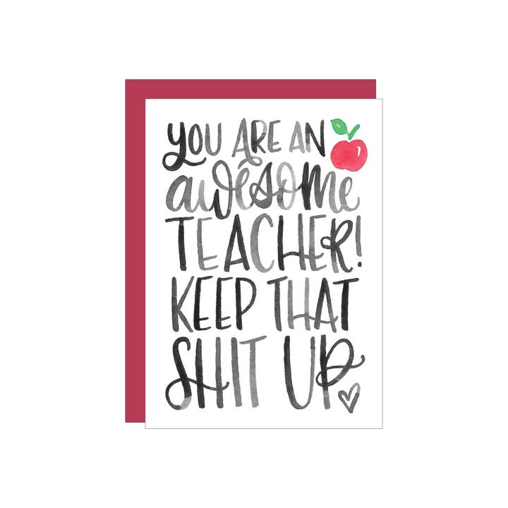 Geweldige wenskaart voor leraren voor wholesale door Katie Elizabeth Lettering