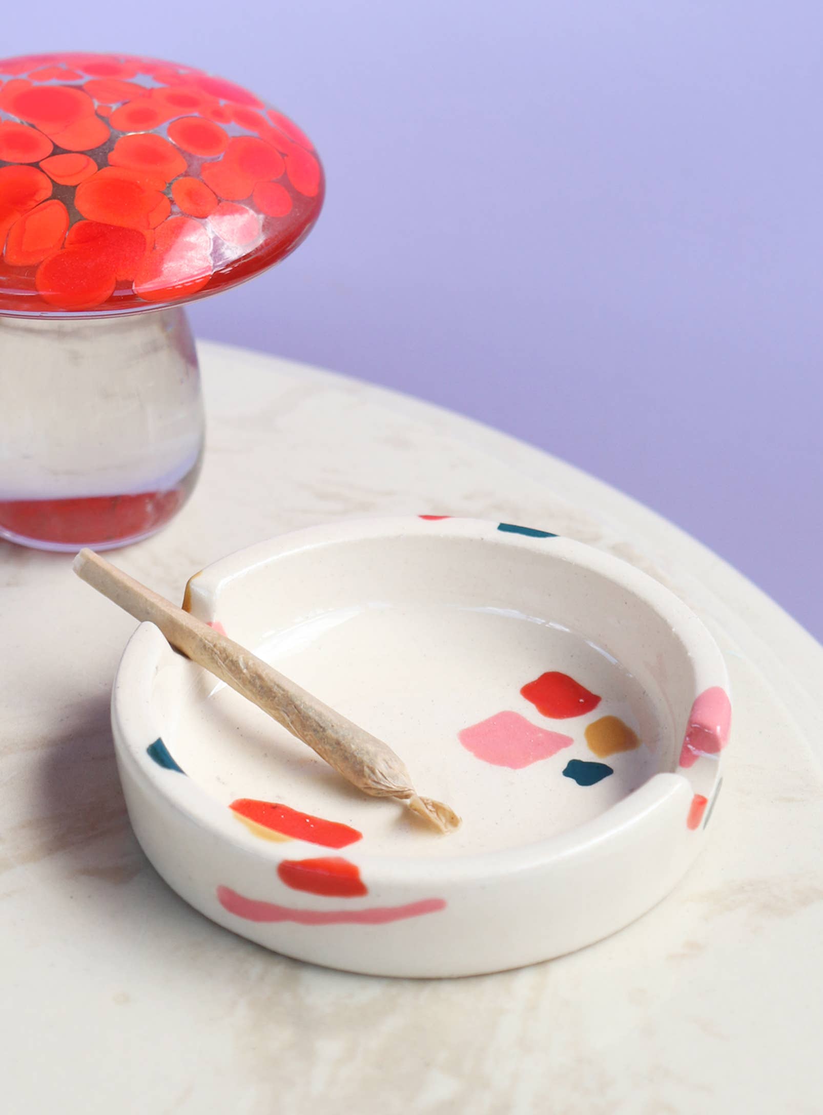 Nightshift Ceramics - Wholesale Ashtray - Small Ceramic Ashtray - Poppy1