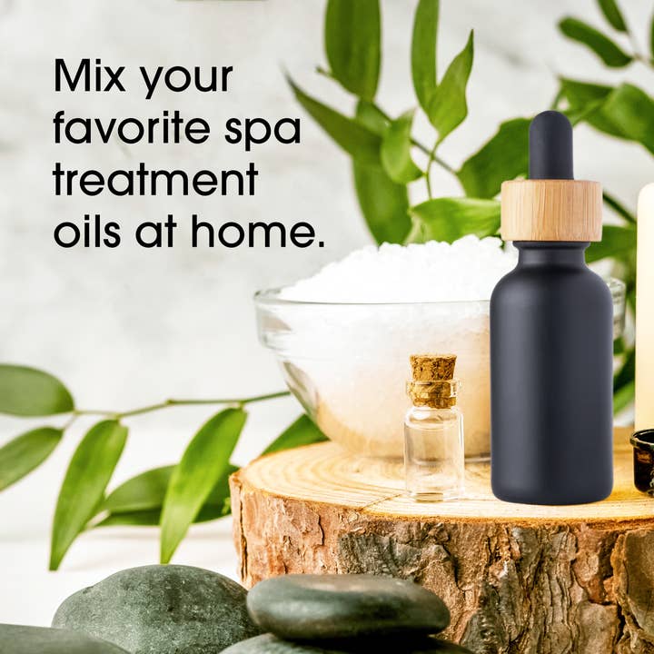 Focus Nutrition - Wholesale Travel Container - 24 Pack Black Coated Boston Round Glass Bottles3