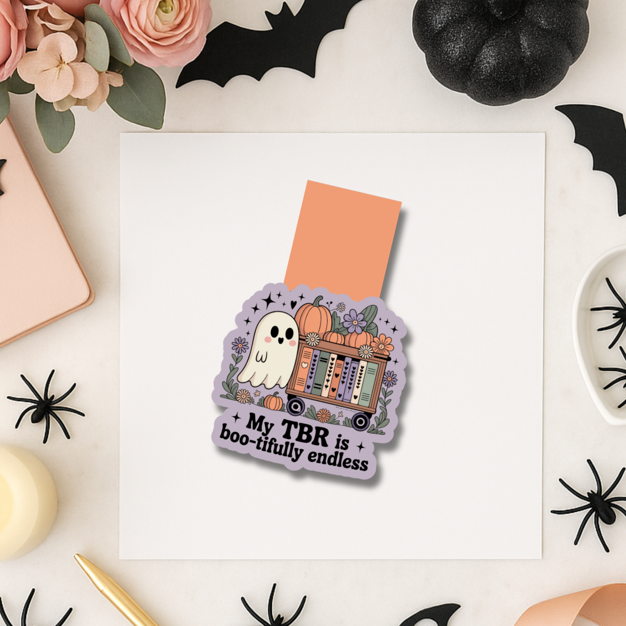 Auburn Row Design – wholesale Bookmark – My TBR is Boo-tifully Endless Magnetic Bookmark1