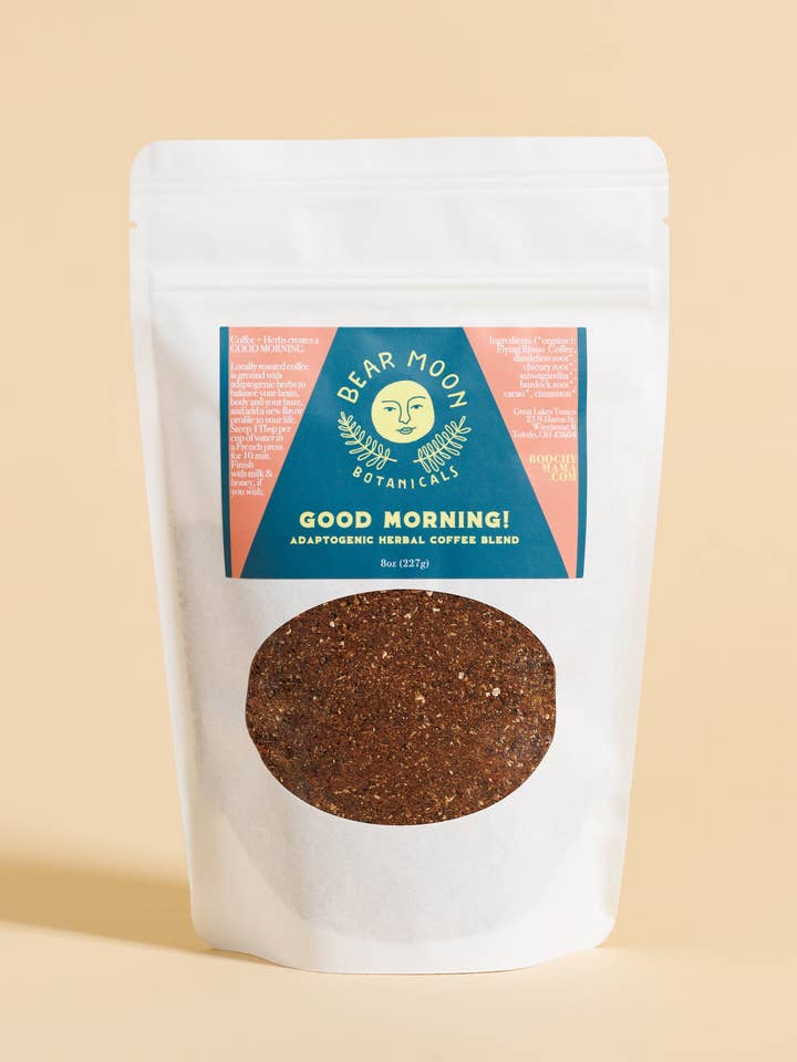 Adaptogenic Herbal Coffee for wholesale by Boochy Mama's Kombucha