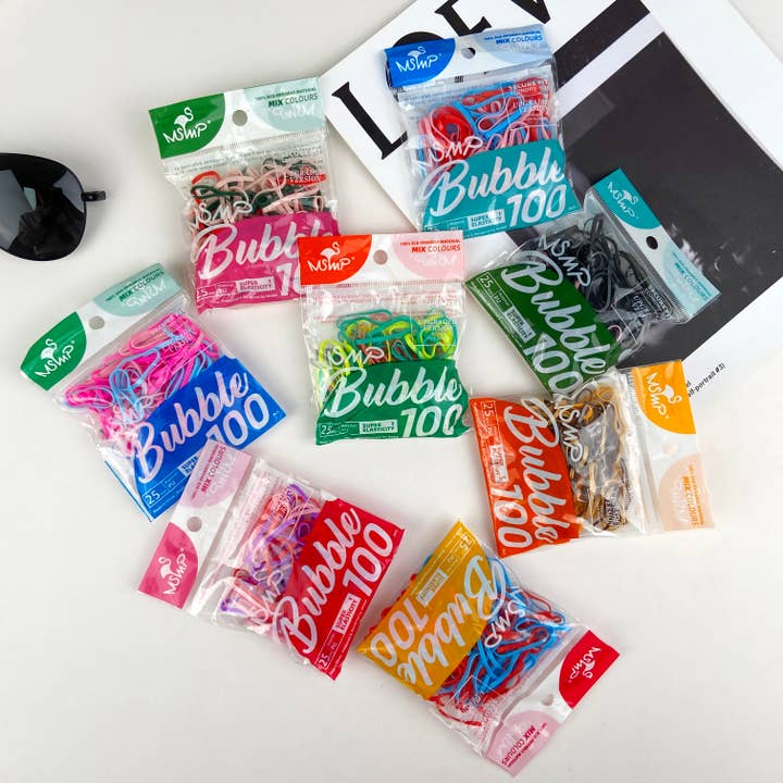 100pcs candy-colored disposable high-elastic hair tie for wholesale by mildstyles