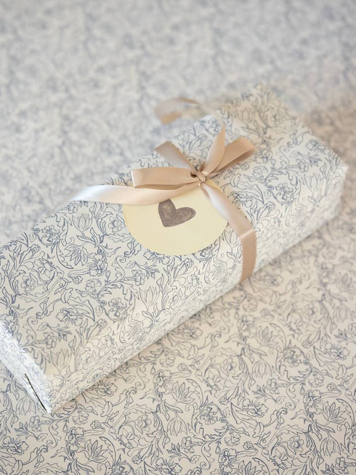 'Loose Blooms' wrapping paper roll for wholesale by Parcel Paper