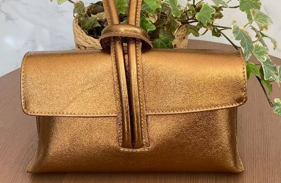 JIJOU CAPRI - Wholesale Clutch Bag - Women's - BETTY Italian Metallic Leather Crossbody Bag  JIJOU CAPRI7