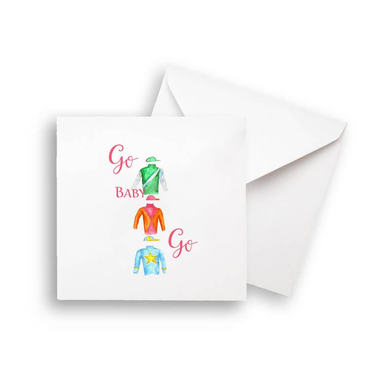 French Graffiti - Wholesale Tea Towel - Jockey Silks Go Baby Go