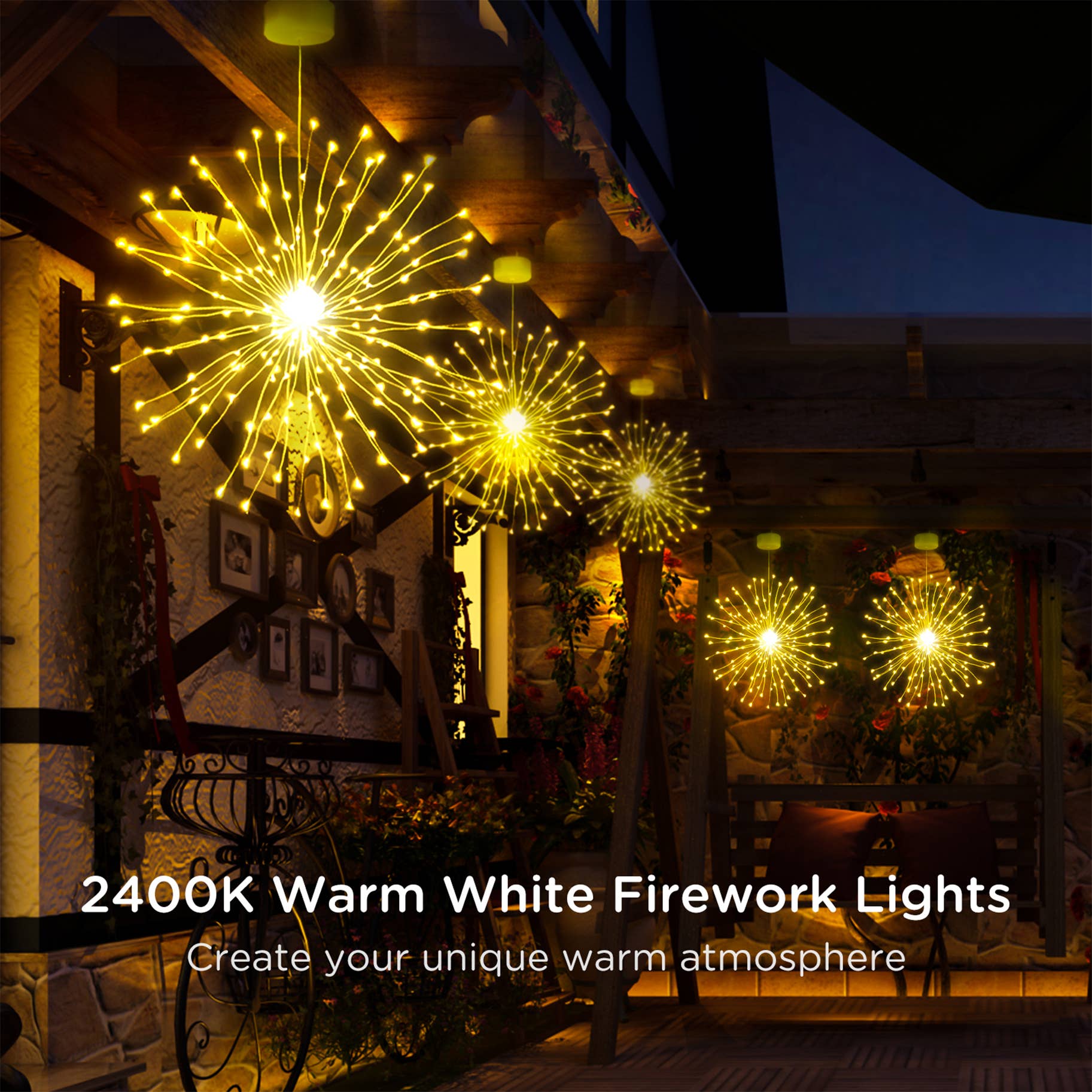 SELLVAY Fairy String Lights – wholesale String lights – 4 Pack Firework Lights Battery Operated Fairy Lights2