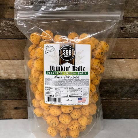Sweet G's Bakery - Drinkin’ Pretzels - Wholesale Puffed Snack - Assortment #CB-5 Flavored Cheese Balls (30 - 4.5oz Bags)