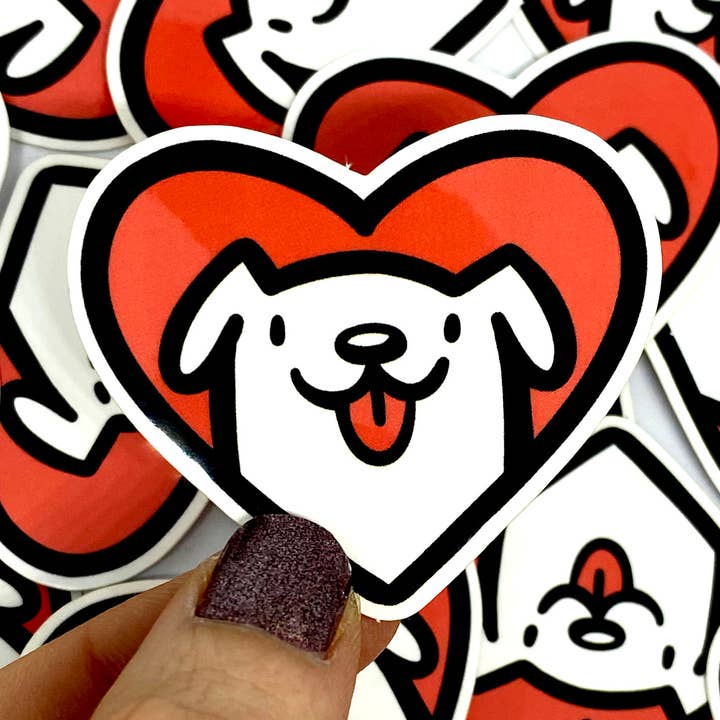 Shop Emily M - Wholesale Sticker - Dog Heart Mini Sticker0