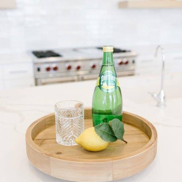 Adams & Co. - Wholesale Lazy Susan - 11771 - 16x16x3 wood spin tray ORGANIZE KITCHEN