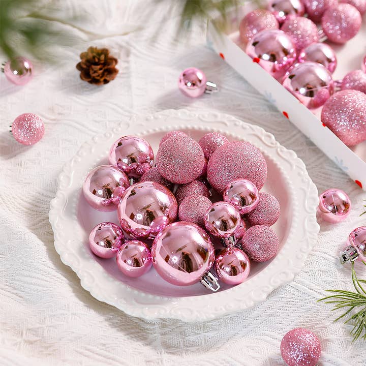 UNISHE - Wholesale Christmas Decoration - Christmas Ball Ornaments Set of 42 Pcs Hanging Decor ZK370610