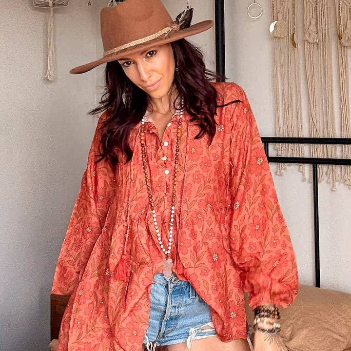 Wildflower Canyon Floral Blouse for wholesale by Willow+Wicker