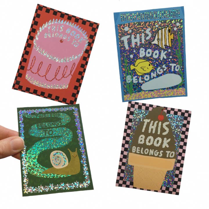 Crunch Supply - Wholesale Sticker - Glitter Book Plate Stickers