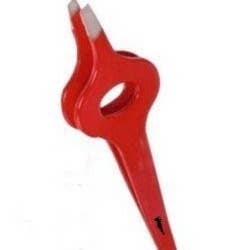 Princess Care - Wholesale Tweezers - Tweezers Wide Grip Slant Tip 3.5” RED