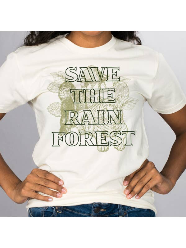 femfetti – Engroshandel Grafisk t-shirt - Dame – Gem Regnskov Shirt