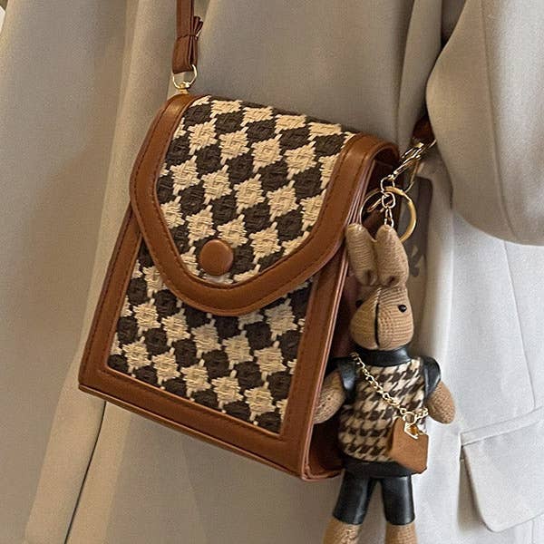 VividLux - Wholesale Crossbody Bag - Women's - Checkerboard Contrast Color Bags Crossbody Bags1