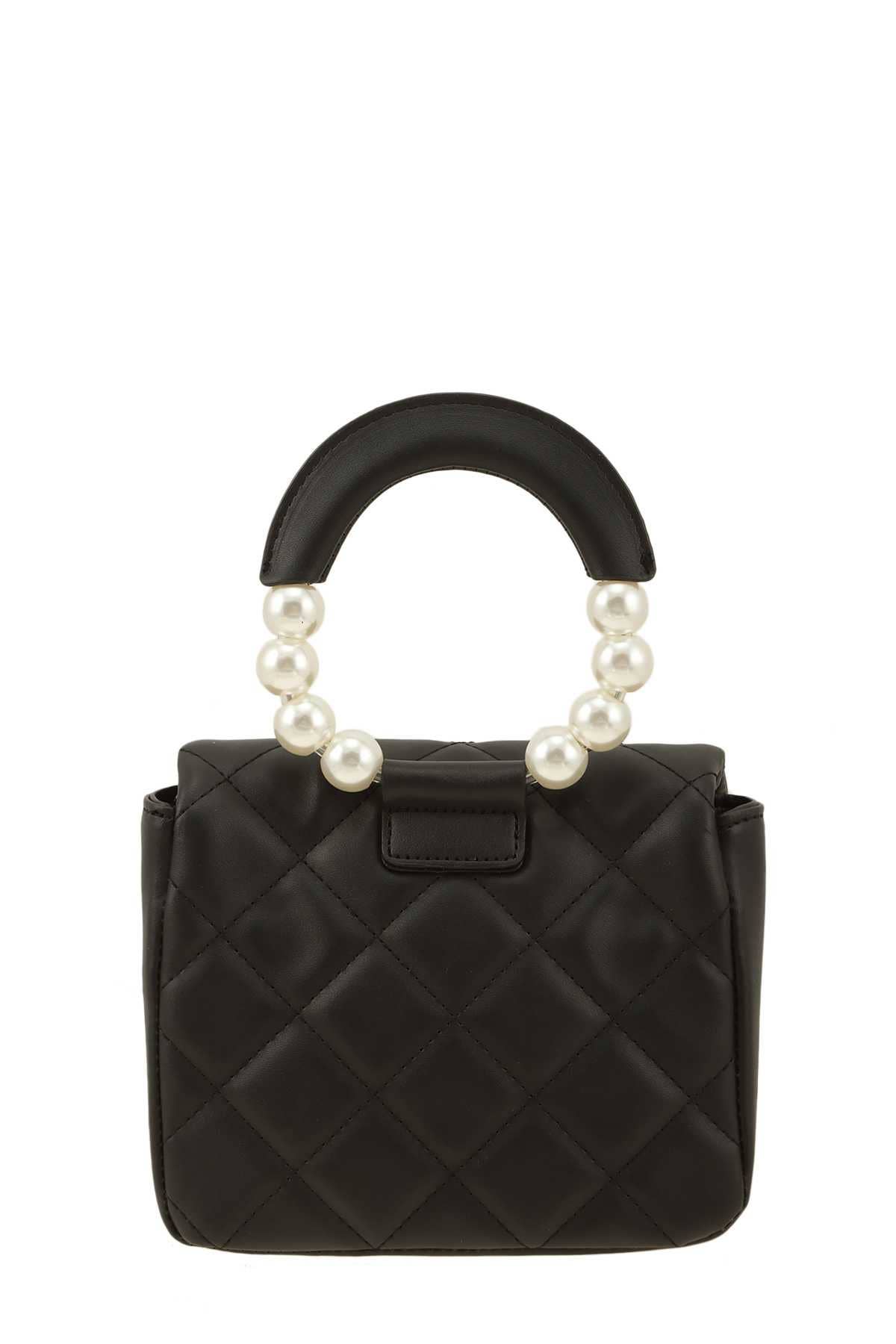 Pink Irene Wholesale - Wholesale Top Handle Bag - Women's - Diamond Quilted Bag with V Accent and Pearl Handle6