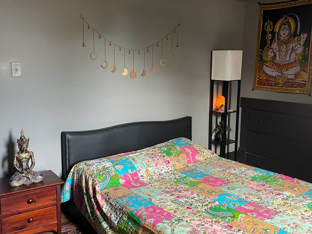 Mira Fair Trade - Vente Fanion/guirlande - Guirlande lune en métal recyclé doré2