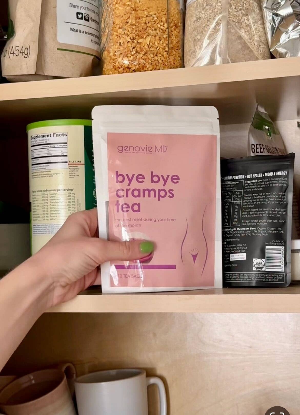 GenovieMD - Venta al por mayor Tés saludables/desintoxicantes - Té Bye Bye Cramps, 10 bolsitas de té para aliviar el confort menstrual5