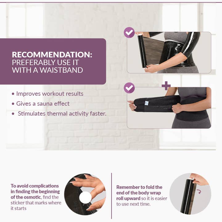 Negro Envoltura Corporal Térmica 60 Minutos de venta al por mayor en Faire6