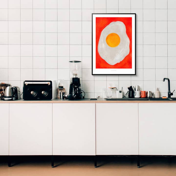 Just Cool Design - Wholesale Art Print - Fried Egg | A5 Bold & Minimal Kitchen Print1