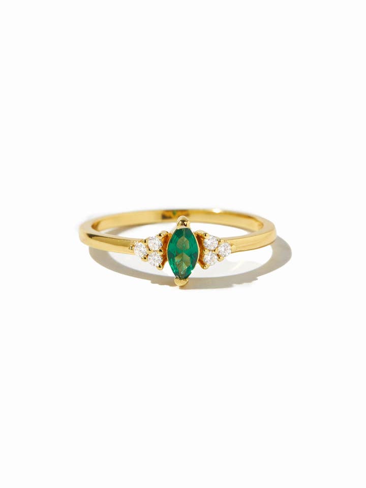 Anel Emerald Marquise por atacado de Sami Jewels