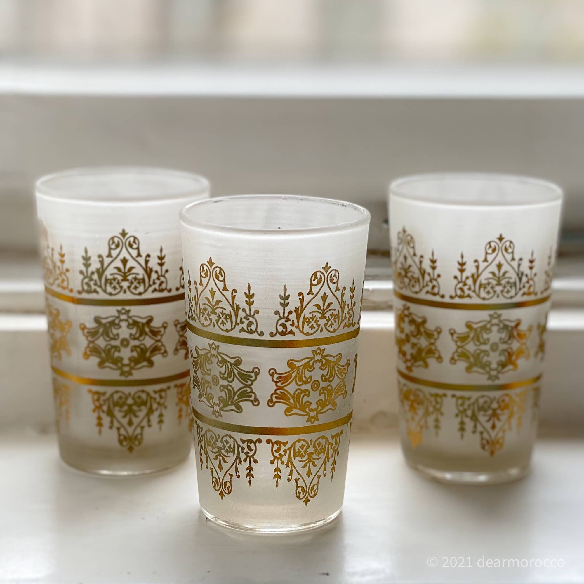 dear Morocco - Wholesale Drinking Glass/Cup - Moroccan tea glass classic Silver and Gold // Dear Morocco4