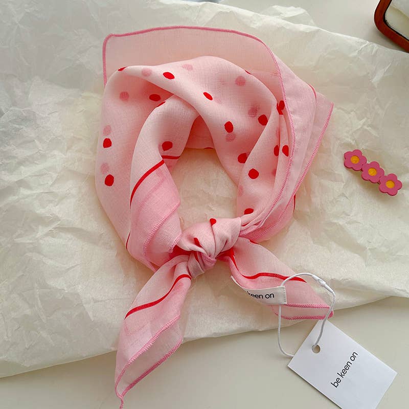 MKS America - Wholesale Bandana - Women's - pink fairy tale Floral Bandana Square scarf0