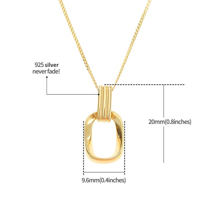 Made By Nami - Wholesale Pendant/Charm Necklace - Pavé Pendant Necklace | Gold5
