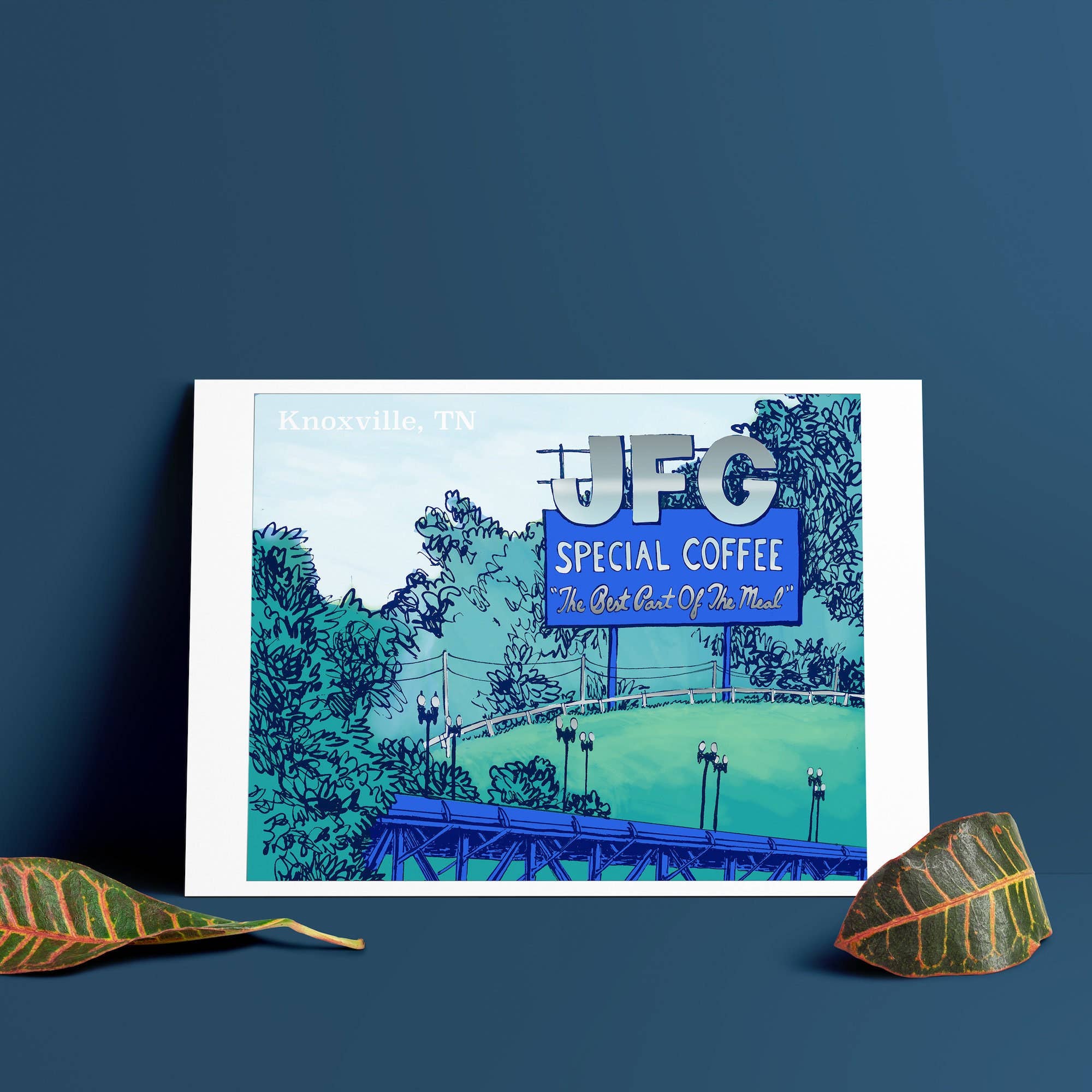 Esther Sketch - Wholesale Art Print - JFG Coffee Silver Foil Art Print 8.5"x11"1