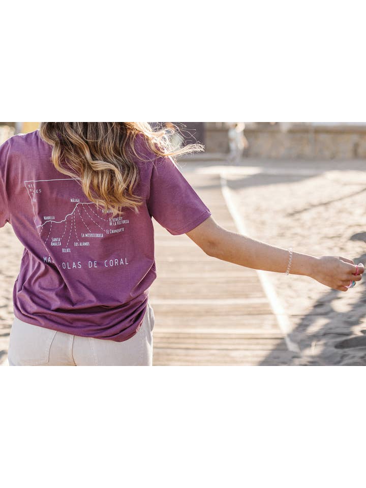 olas de coral - Wholesale Screen Printed T-Shirt - Women's - MÁLAGA sustainable surf t-shirt6
