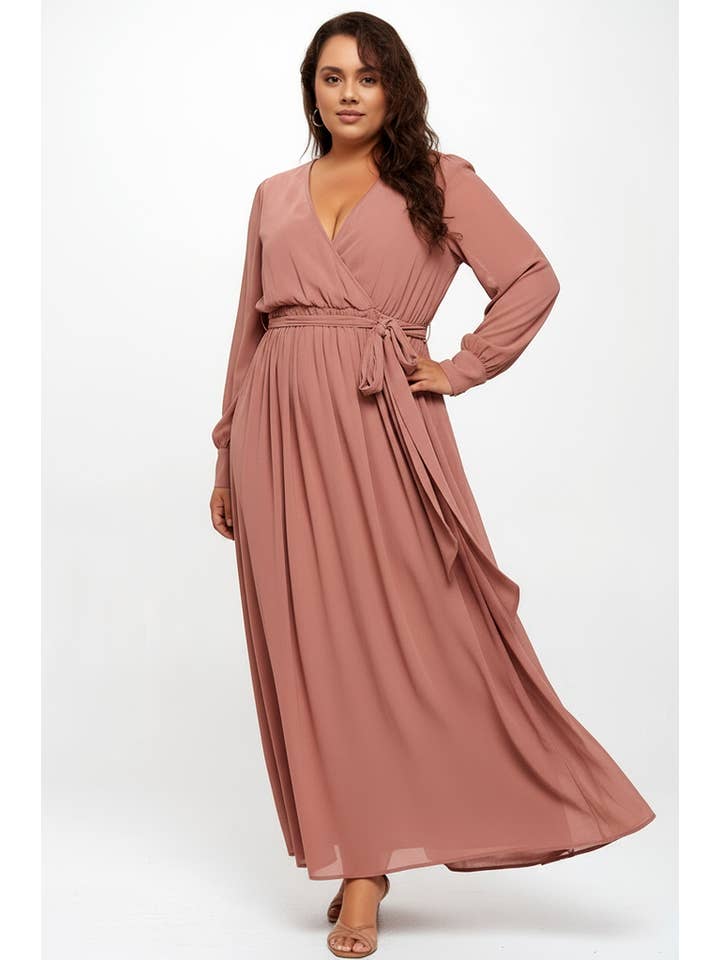 J2 FASHION - Wholesale Dress - Women's - Long Wrap Maxi Dress4