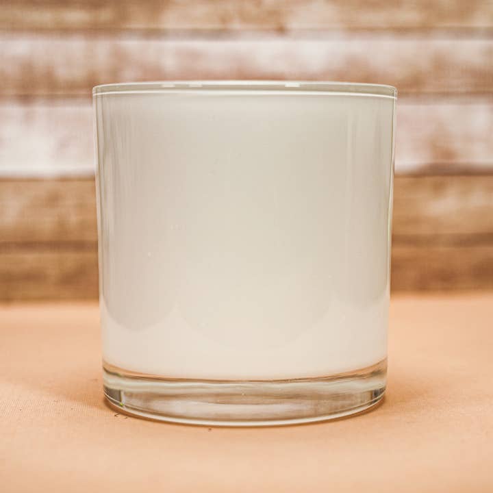 General Wax & Candle Company - Wholesale Candle Holder - 9.5oz White Candle Holder, White Candle Vessel, White Jar