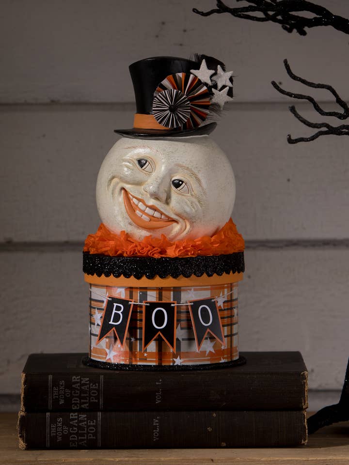 Halloween Moon Man on Box for wholesale by Bethany Lowe Designs