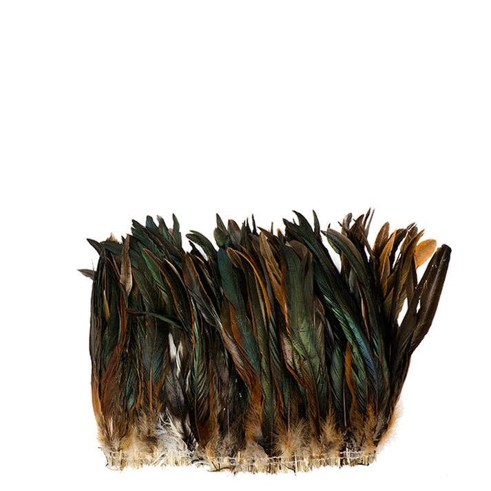 Rooster Coque Tails Feathers Half Bronze Natural 9-12" for wholesale by Zucker Feather Products