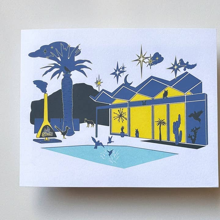 Palm Springs: "Twilight Time" 8 x 10 Screen Print for wholesale by Kreaturetown