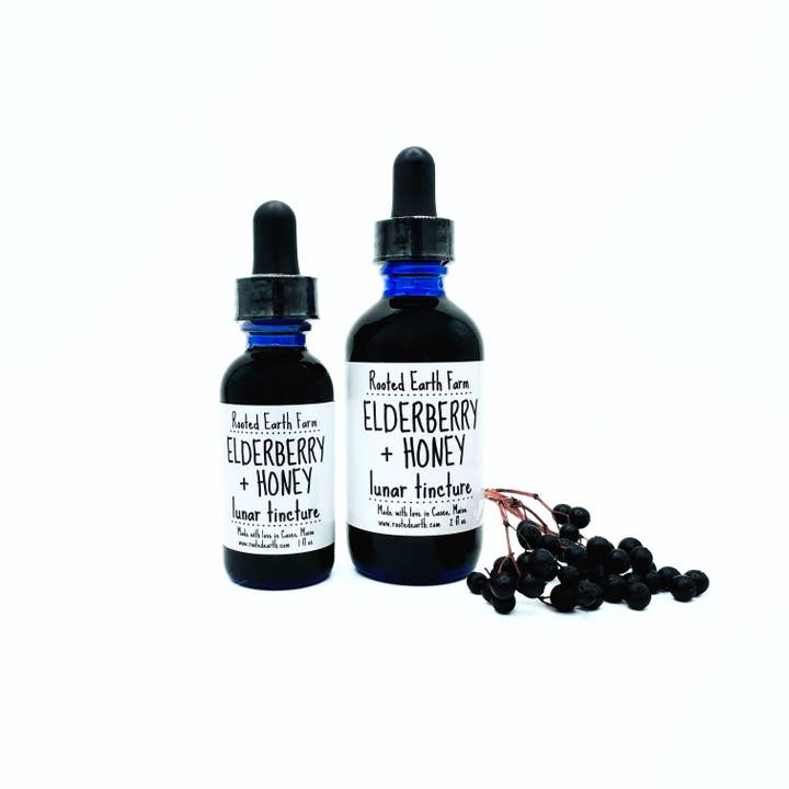 Rooted Earth Farm + Apothecary - Wholesale Tincture - Elderberry + Honey Tincture - 2 Size Options2