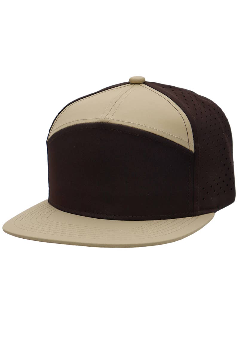 Cap Zone – Boné - Unissexo por atacado – Boné Snapback 7 Painéis com Frente Colorida e Perfurações Digitais16