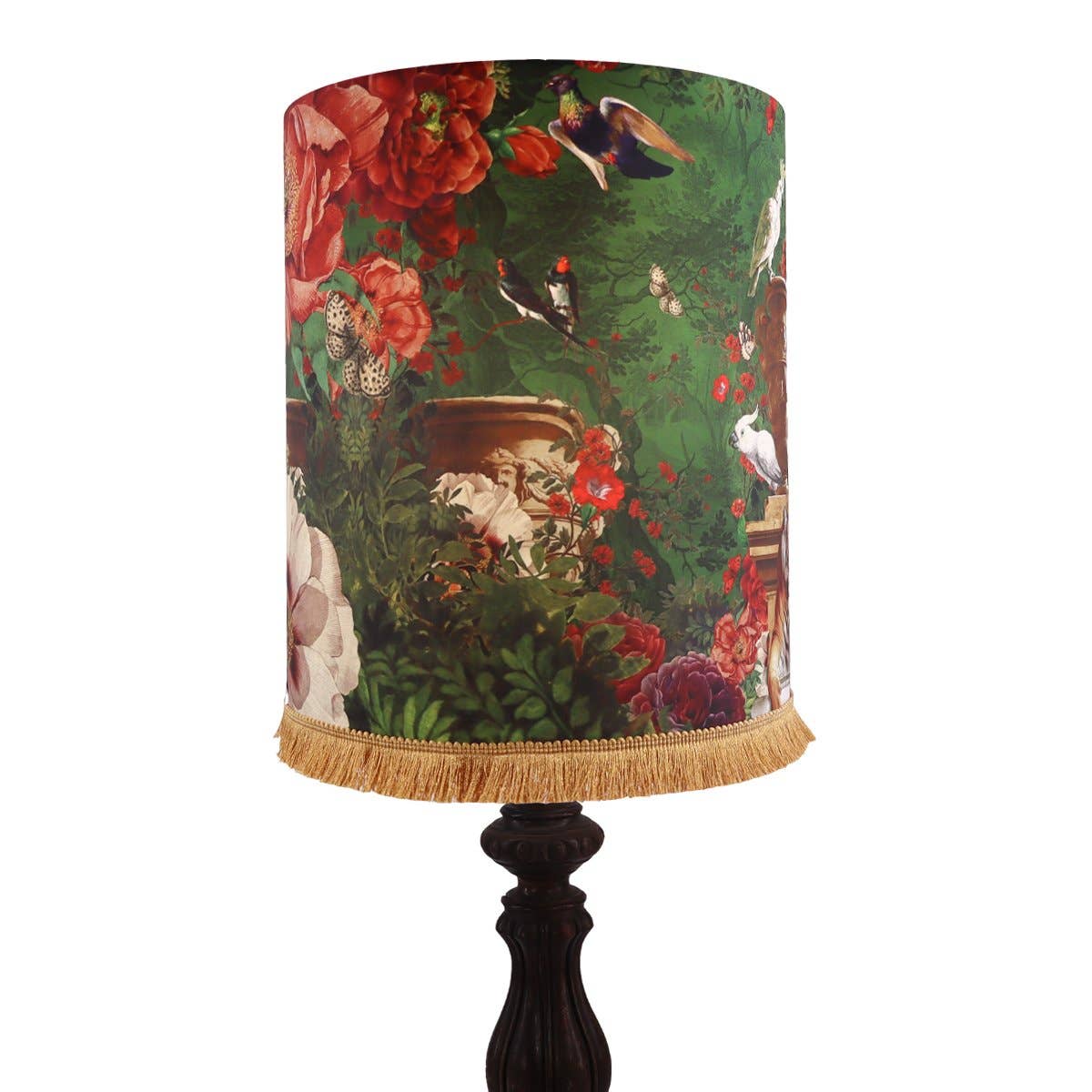 Voglio Bene - Wholesale Lamp Shade - DRUM LAMPSHADE 30X36CM WITH MACHLI FRINGE1