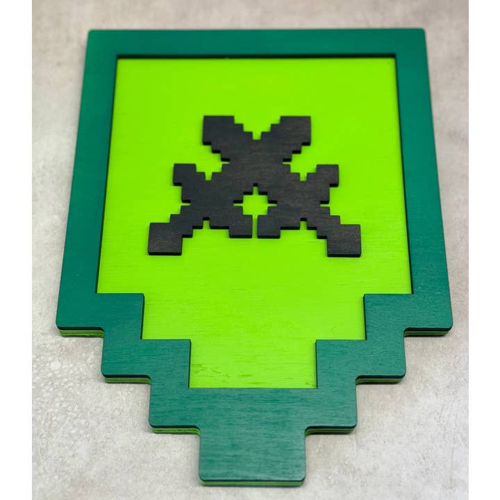 Crayon Eater Designs – Engroshandel 3D-vægkunst – Træskjold med våbenskjold