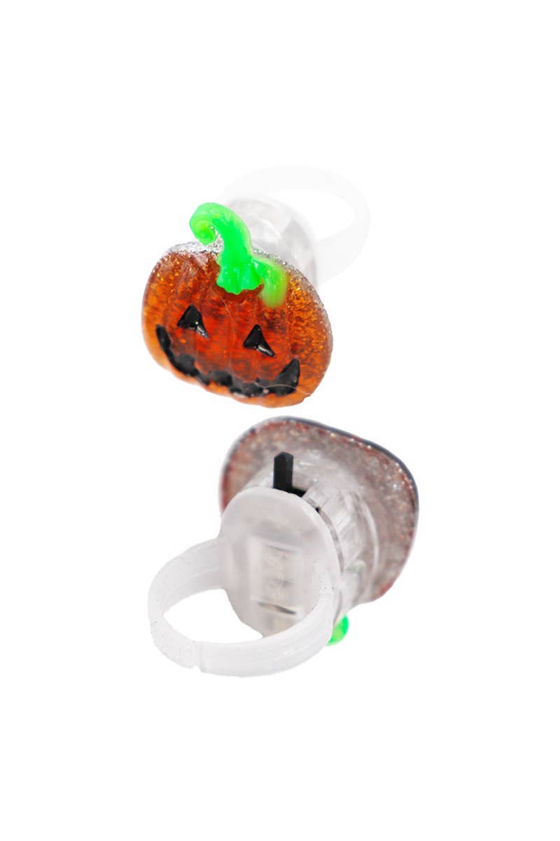 ASSORTED Halloween Glitter Charm Figurines Led Light-up Rings for wholesale on Faire3