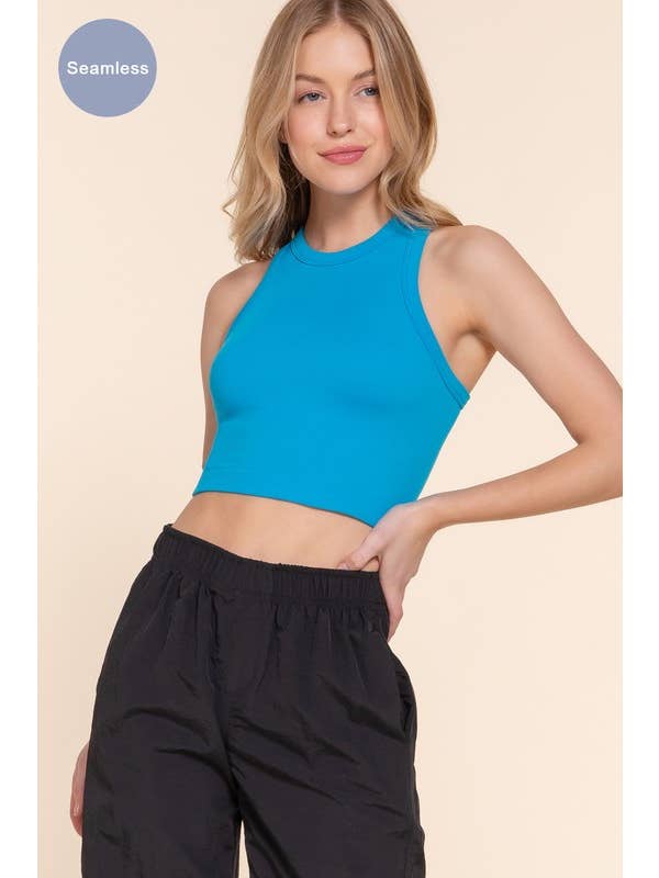 Active Basic | Active USA – Großhandel Strickoberteil – Damen – Ärmelloses, nahtloses Ripptop mit Rundhalsausschnitt12