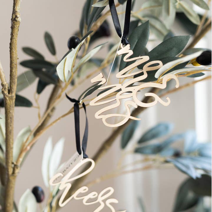 Verschillende Floating Script-siernament/wijn/cadeau-tagcase pack voor wholesale door Grainwell