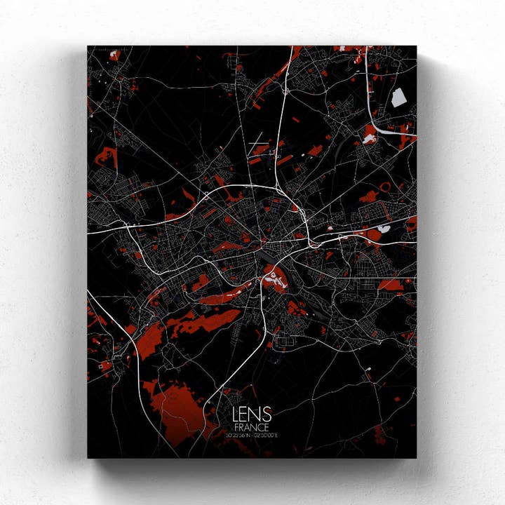 Poster of Lens | France for wholesale by mapospheres