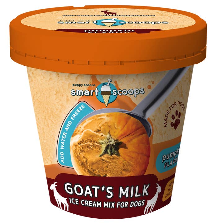 Puppy Cake LLC - Vente Friandises – chien - Mélange pour crème glacée au lait de chèvre Smart Scoops - Citrouille 6.15.25 exp