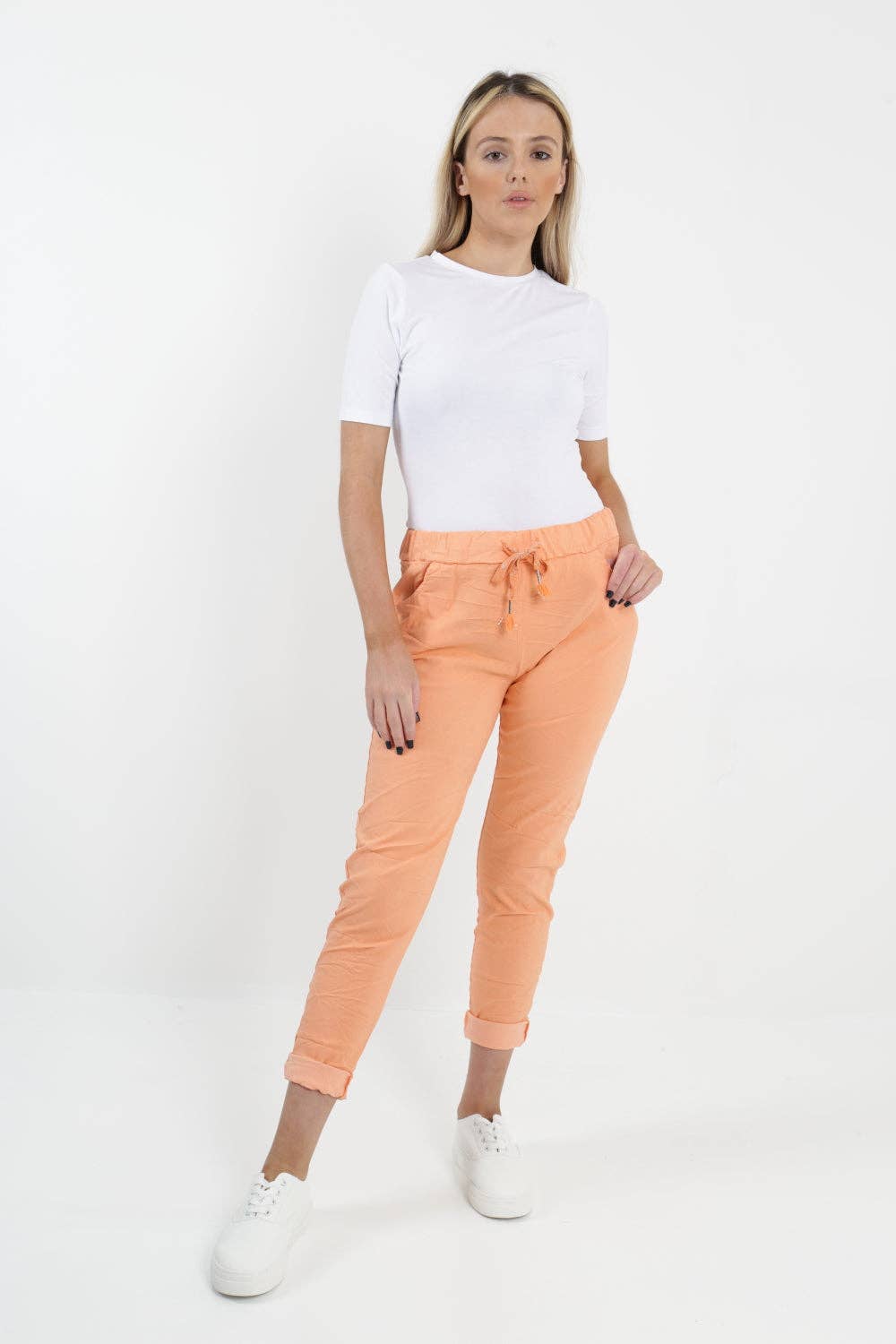 Miss Bold – Großhandel Hose – Damen – Einfarbige Zauberhose für Damen, italienisch, mehrfarbig56