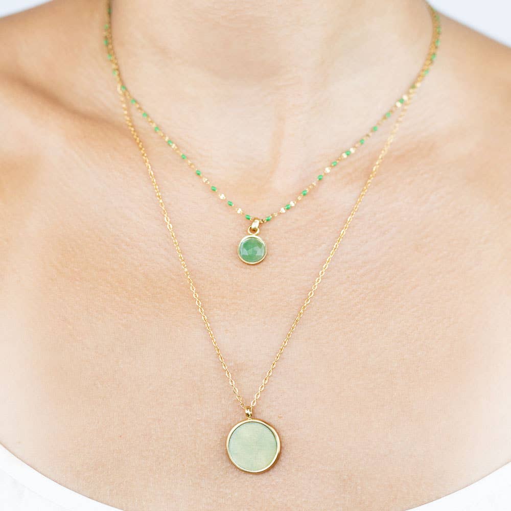 Sergio Engel jewellery - Wholesale Halskettinghanger - Strandketting 02 - in roestvrij staal met natuursteen of parelmoer11