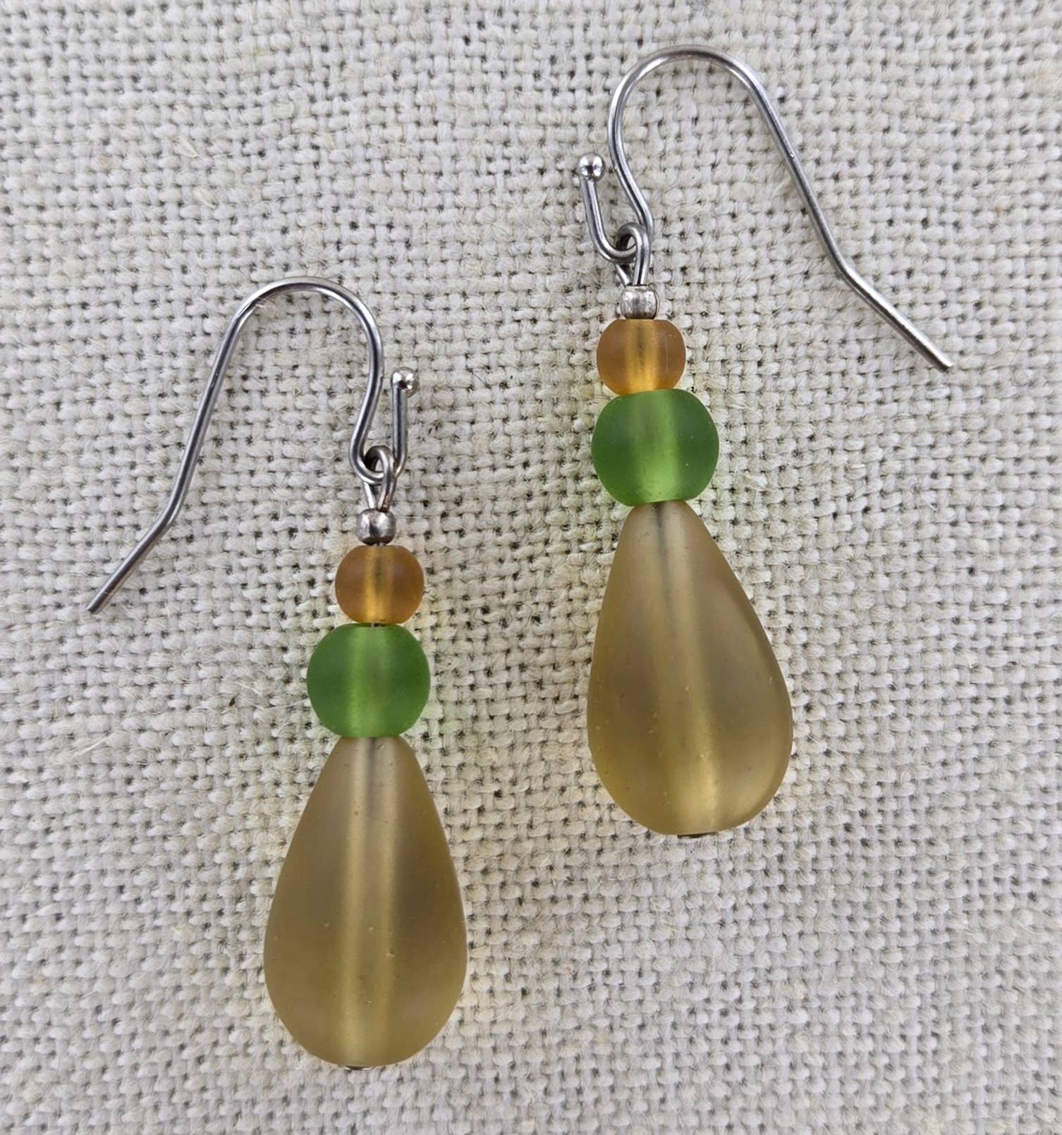 Sadie Green's Jewelry - Wholesale Dangle Earrings - Sea Glass Drop Earring 1711-SP7
