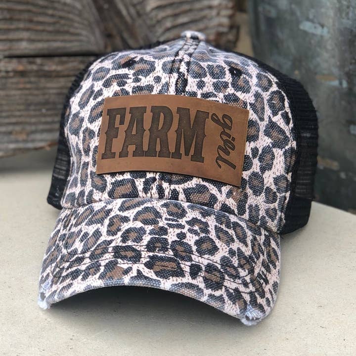 Farm Girl Leather Patch Hat for wholesale by The Hometown Company