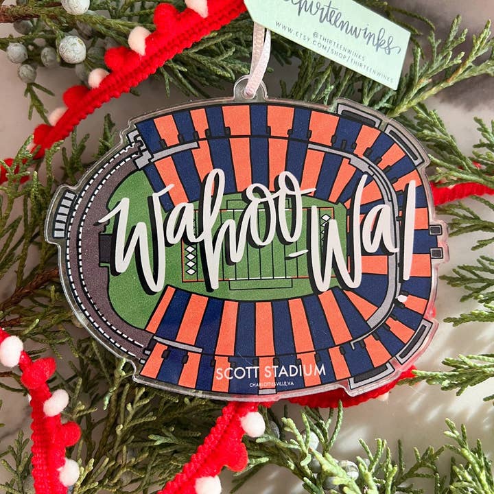 Thirteenwinks - Wholesale Ornament - Scott Stadium- UVA - Charlottesville VA (Virginia) acrylic ornament0